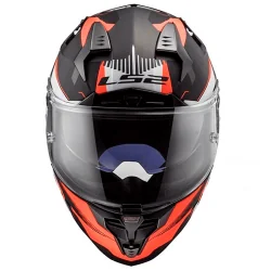 HELM LS2 FF327 SQUADRON HERAUSFORDERER MATT ORANGE FRUOR 2