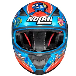 CASCO NOLAN N60-5 REPLICA GEMINIS MARCO MELANDRI ACUARIO METAL PERLA AZUL 2