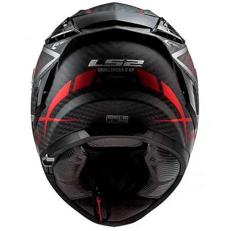 CASCO LS2 FF327 CHALLENGER CARBON KONIC MATT CARBON / ROJO