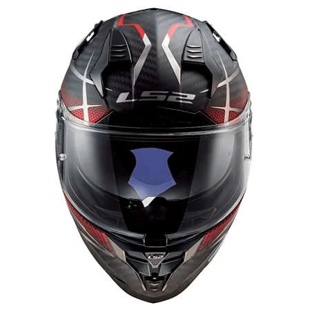 CASCO LS2 FF327 CHALLENGER CARBON KONIC MATT CARBON / ROJO