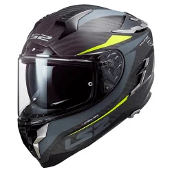 HELM LS2 FF327 CARBON-HERAUSFORDERUNG CARBON-DROHNE / H-V GELB