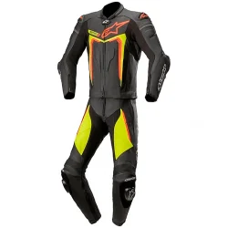 MONO ALPINESTARS MOTEGI V3 NEGRO / AMARILLO FLUO / ROJO FLUO