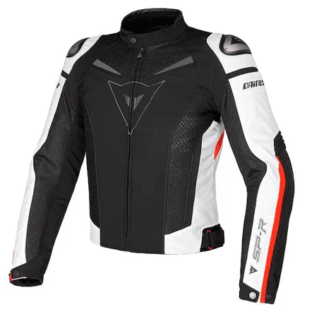 CHAQUETA DAINESE SUPER SPEED TEX NEGRO / BLANCO / ROJO