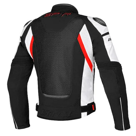 DAINESE SUPER SPEED TEX JACKE SCHWARZ / WEISS / ROT