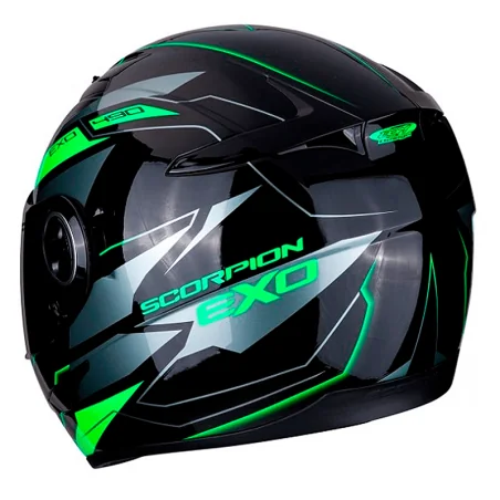 CASCO SCORPION EXO-490 NOVA NEGRO / VERDE