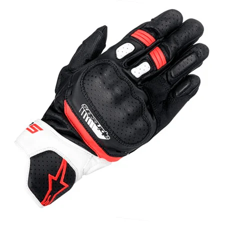 GUANTES ALPINESTARS SP-5 NEGRO / BLANCO / ROJO