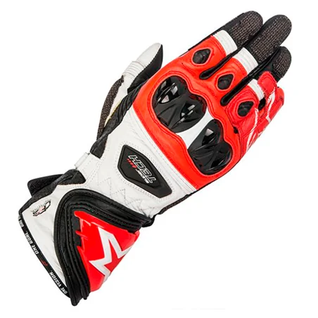 GUANTES ALPINESTARS SUPERTECH NEGRO / BLANCO / ROJO