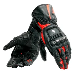 DAINESE STAHL-PRO HANDSCHUHE SCHWARZ / ROT-FLUOR