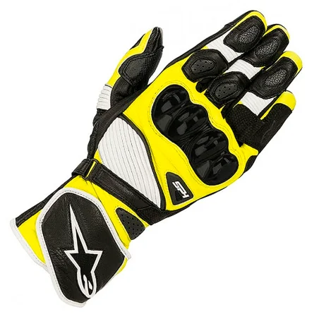 GUANTES ALPINESTARS SP-1 V2 NEGRO / BLANCO / AMARILLO FLUOR