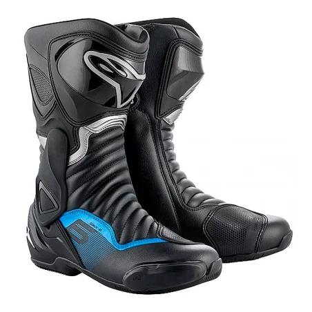 STIEFEL ALPINESTARS SMX-6 V2 SCHWARZ / METALL PISTOLE / BLAU