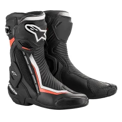 BOTAS ALPINESTARS SMX PLUS V2 NEGRO / BLANCO / ROJO FLUOR