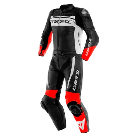 KOMBINATION DAINESE SCHWARZ- WEISS / ROT-WÄSCHE-MISTEL