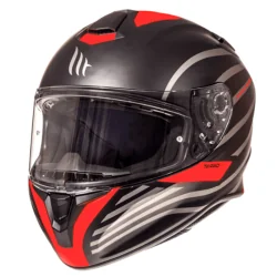 Casco MT Targo Doppler rojo negro