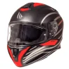 Casco MT Targo Doppler rojo negro