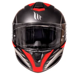 Casco MT Targo Doppler rojo negro 2
