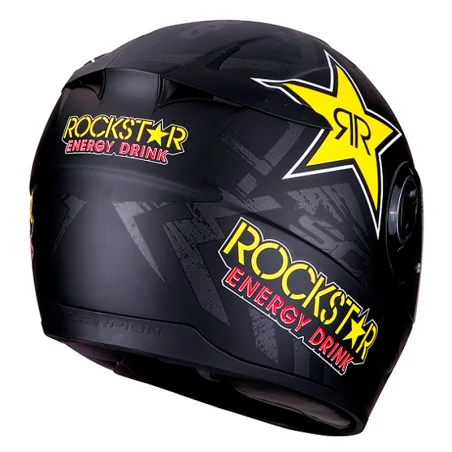 CASCO SCORPION EXO-490 ROCKSTAR MATE NEGRO / AMARILLO / ROJO