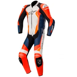 KOMBINATION ALPINESTARS GP KRÄFTIGE PROFESSIONELLE FLUOR ROT / SCHWARZ / WEISS / FLUO