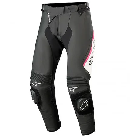 PANTALON ALPINESTARS STELLA MISSILE V2 SEÑORA NEGRO / BLANCO / FUCSIA