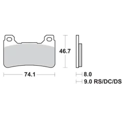Pastillas de freno SBS P809-DC DUAL CARBON 2