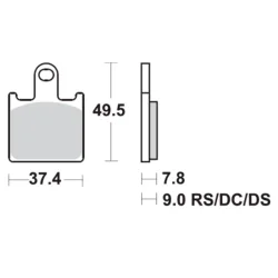 Bremsbeläge SBS 838-RST SINTER 2